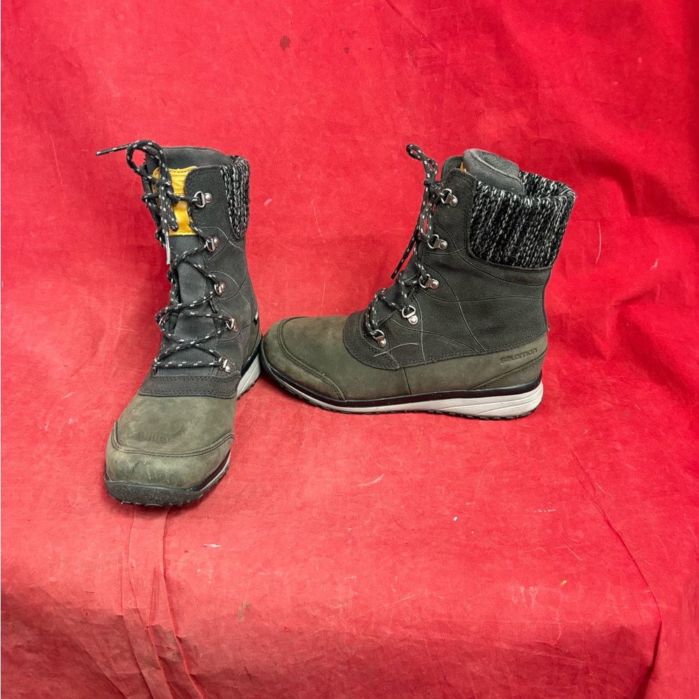 Boots: Salomon Women's Hime Mid LTR CS Waterproof Winter Boots. Size: US 7.5
